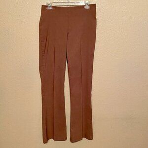 ON&ON Brown Stretch Pants Back Zipper Seamless Waist Boot Cut Approx Size (M)